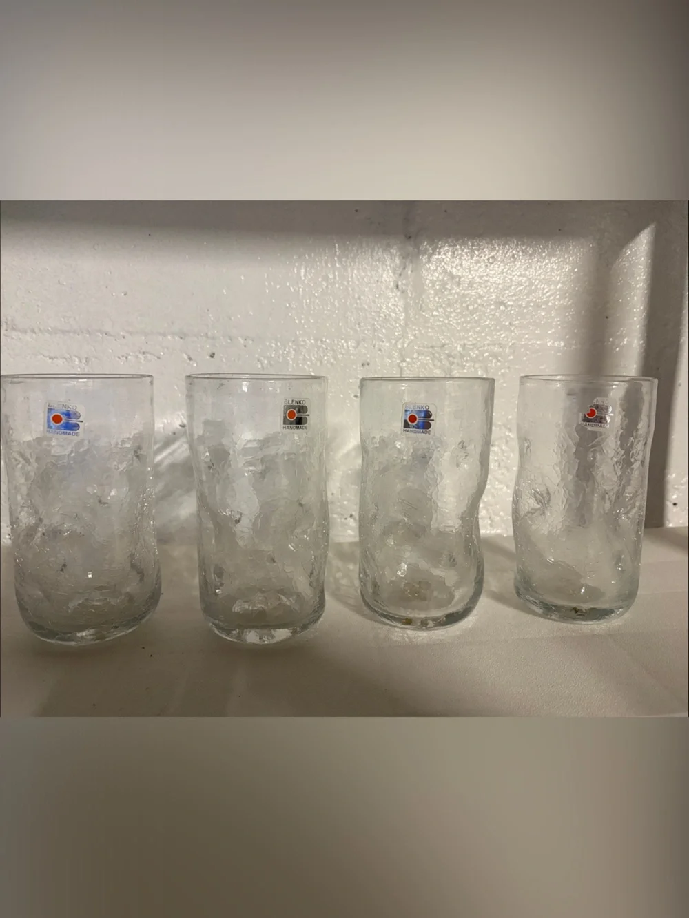 Blenko Clear Glass Tumbler Set (4)